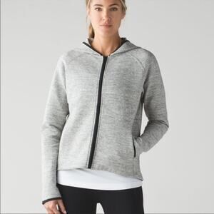 Lululemon City Bound Hoodie Heathered Space Dyed full zip jacket size 10